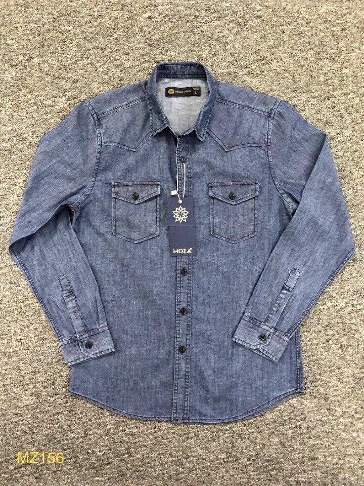  ÁO SƠ MI JEAN GIẤY DÀNH CHO NAM DÀI TAY 