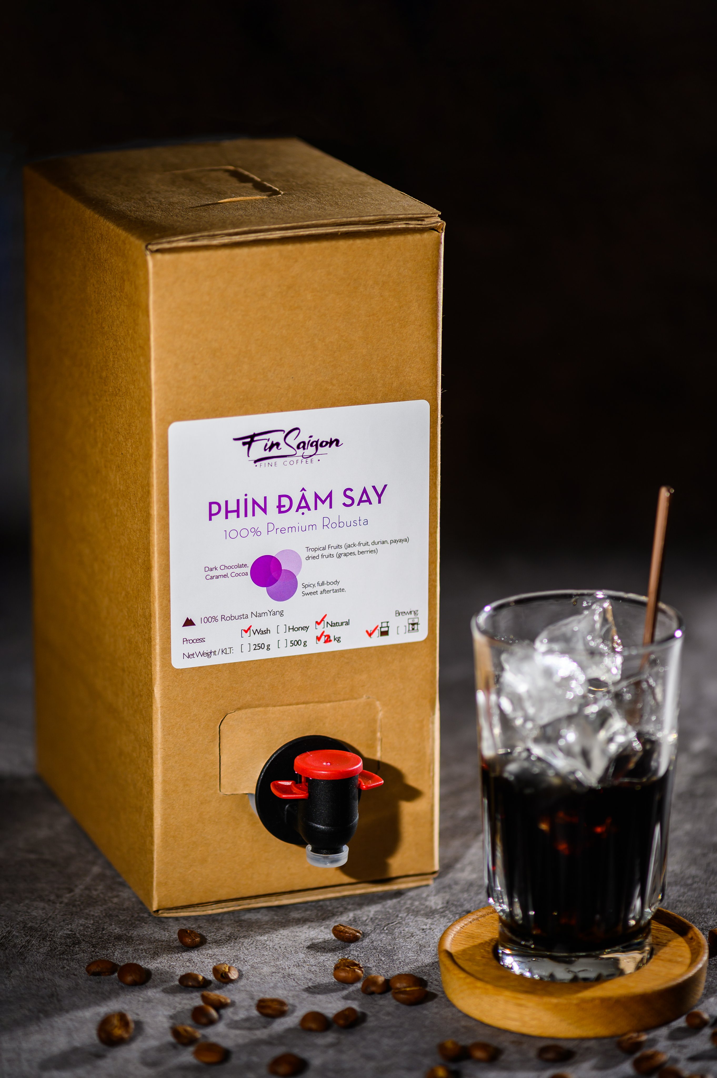 Phin đậm say | cà phê pha sẵn uống liền | robusta coldbrew | 2 lít