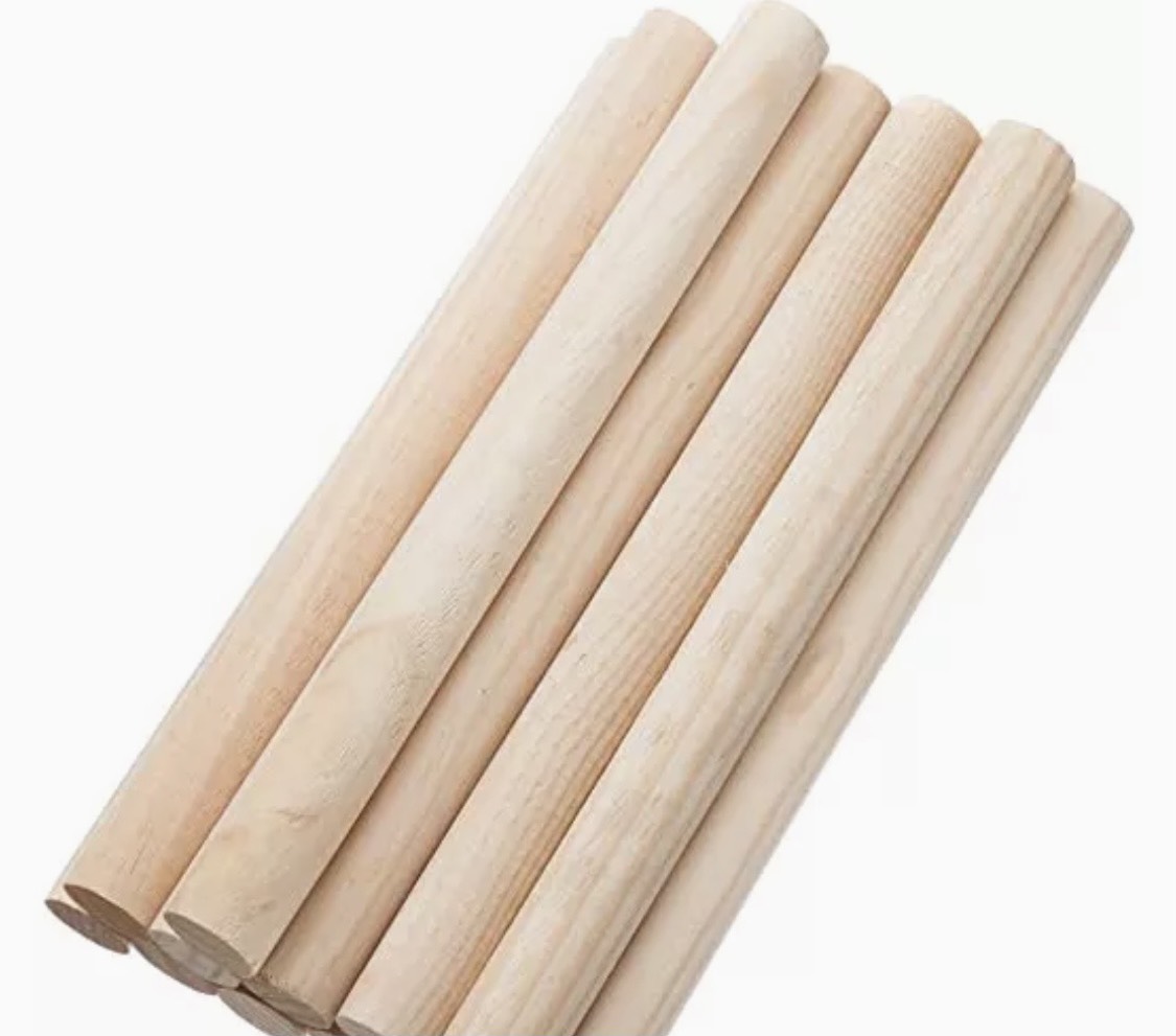 Thanh gỗ thông tròn dài 50cm Phi 15mm