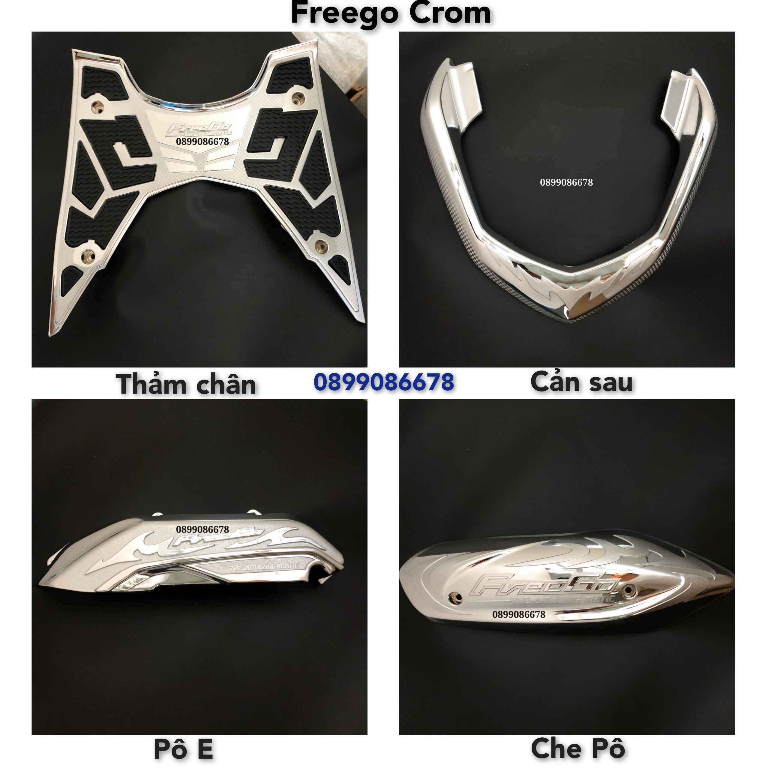 Ốp Xe Yamaha Freego - Nhựa ABS Xi Mạ Crom