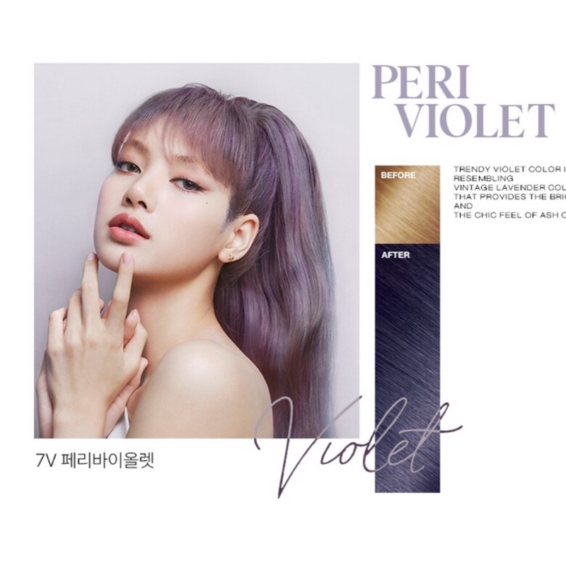 Thuốc Nhuộm tóc Hello Bubble BlackPink màu Twinkle Blue tím xanh dương/ Thuốc Nhuộm Tóc Tại Nhà Dạng Bọt 9B