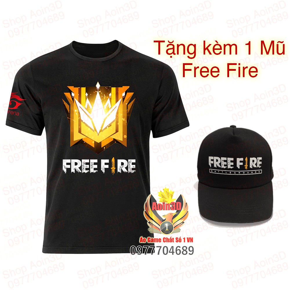 Áo free fire đại kiện tướng tặng kèm mũ ff - ctct shop aoin3d