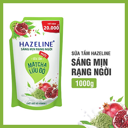 Sữa tắm hazeline matcha lựu đỏ túi 1kg