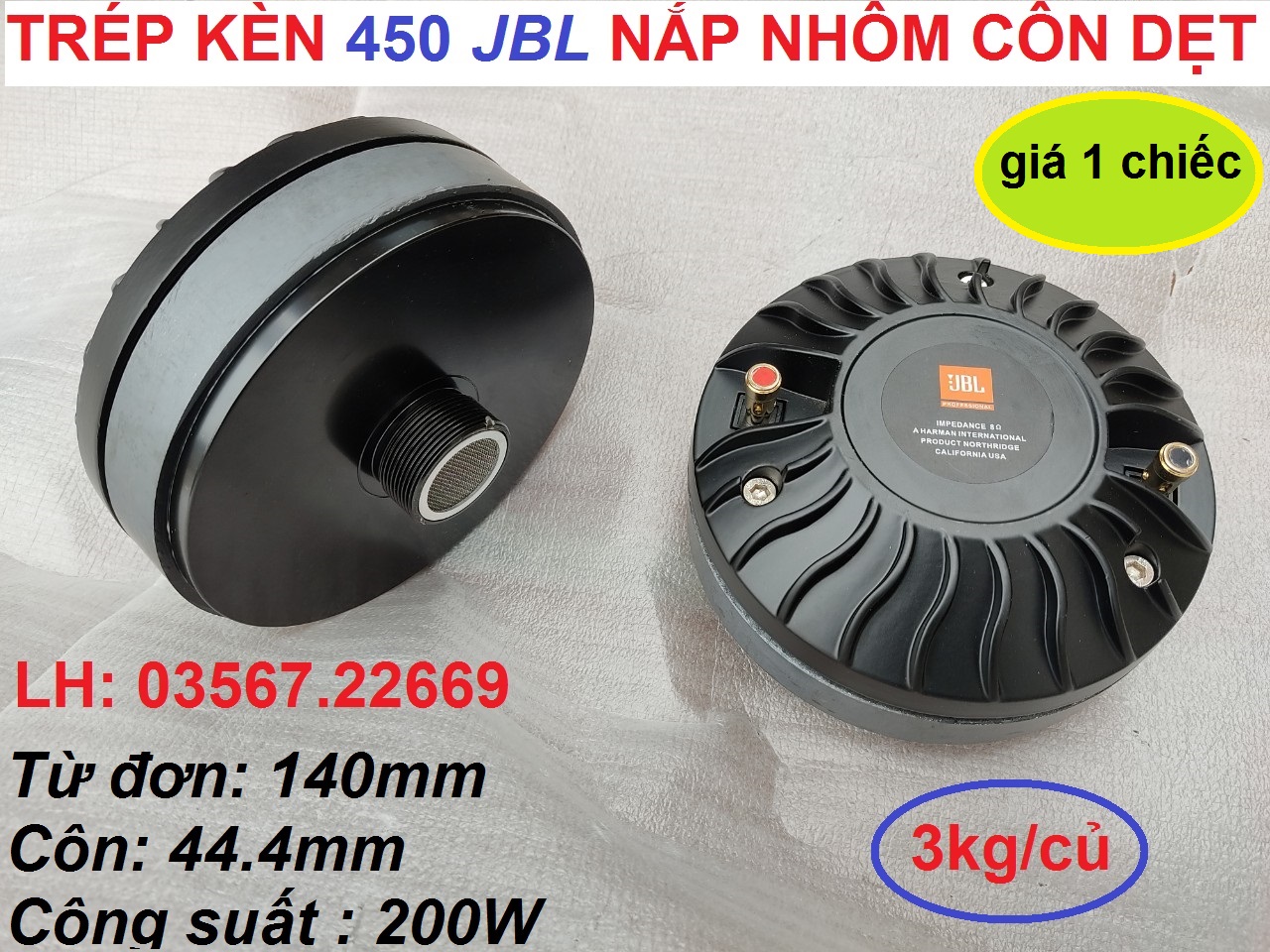 Loa treble 450 chính hãng jbl từ 140 côn 44.4mm cao cấp - giá 1 chiếc