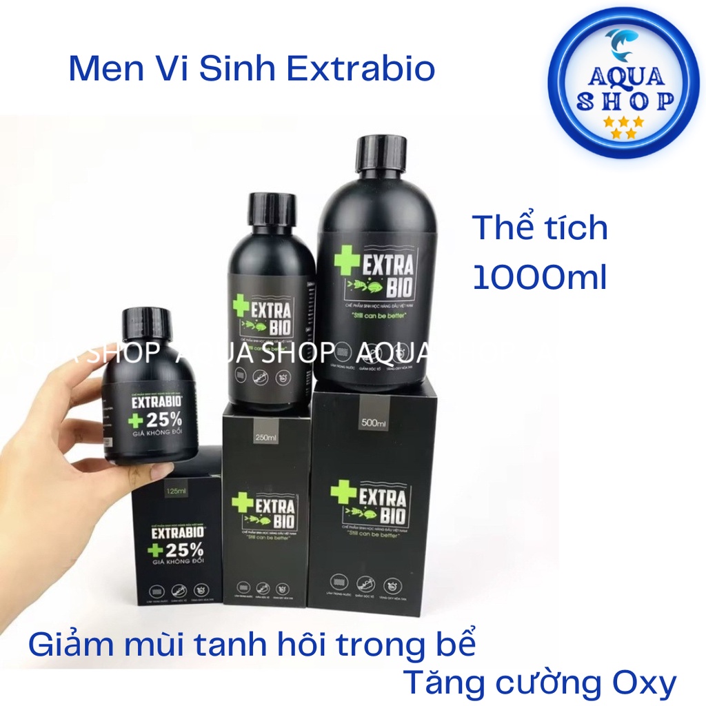 Men vi sinh extra bio cao cấp cho cá cảnh, thủy sinh giảm mùi thanh, độc tố, tăng cường oxy