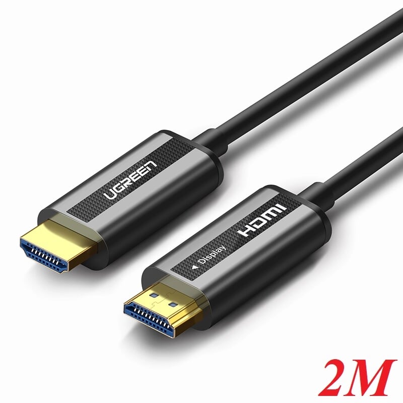 Ugreen 50715 2m màu đen cáp tín hiệu hdmi chuẩn 2.0 sợi quang cao cấp hd132