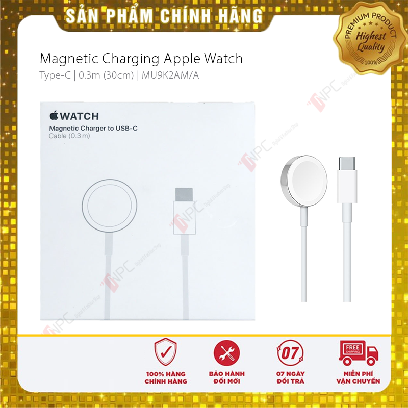 Cáp sạc apple watch chính hãng apple magnetic charger usb và usb-c 30cm