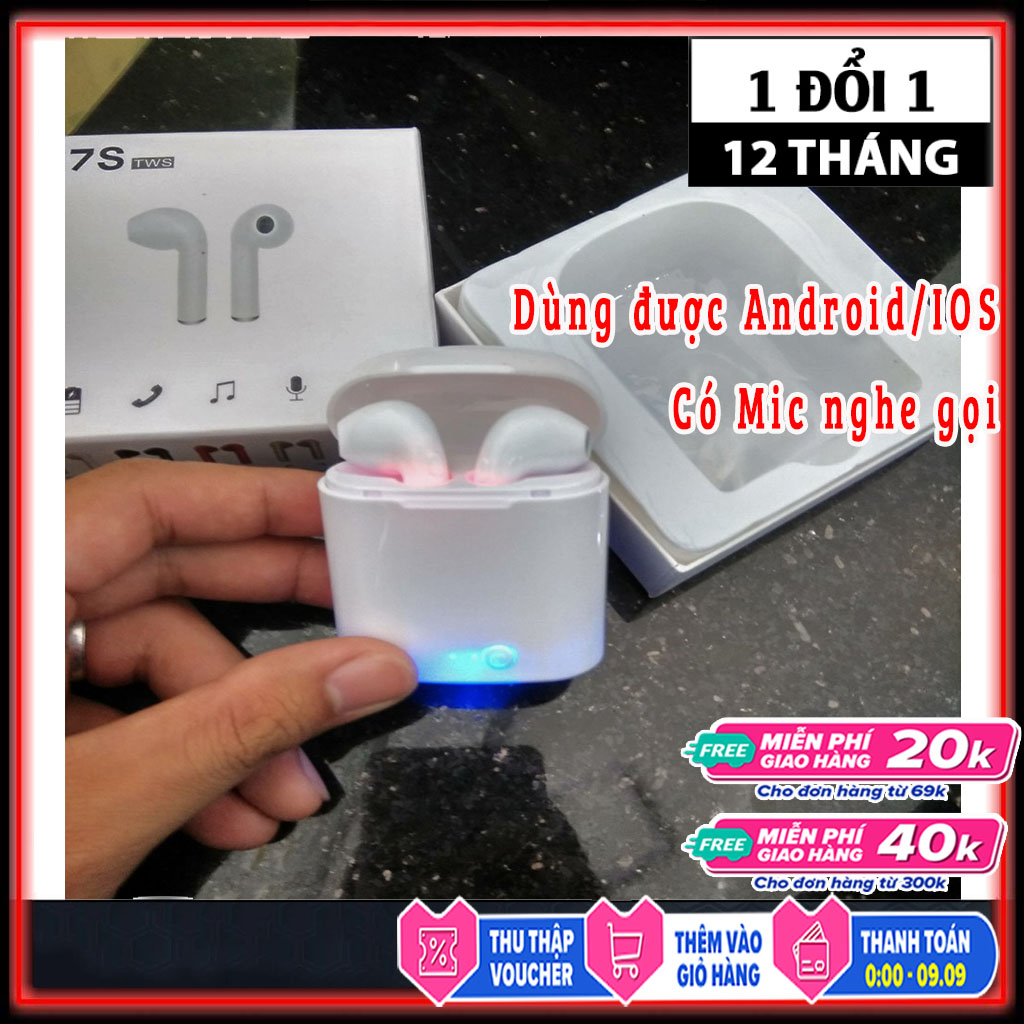 [HCM]tai nghe bluetooth khong day mẫu i7s i11 i12  tai nghe không dây buetooth tai nge bluetooth khong day samsung tai phone bluetooth sử dụng mọi điện thoại nghe gọi đàm thoại có mic- genk store