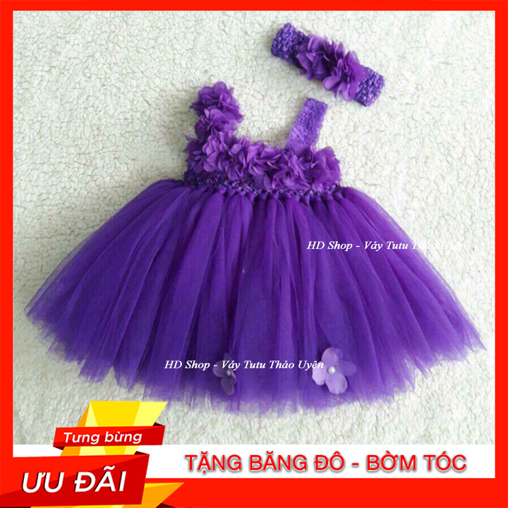 VÁY CÔNG CHÚA TÍM HUẾ HOA DẢI / VÁY CÔNG CHÚA CHO BÉ / THỜI TRANG CHO BÉ 2020