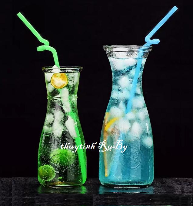 Combo 5 ly thủy tinh eo 350ml uống trà sữa, ly cốc sinh tố, ly uống nước ép, coc thuy tinh uong tra sua