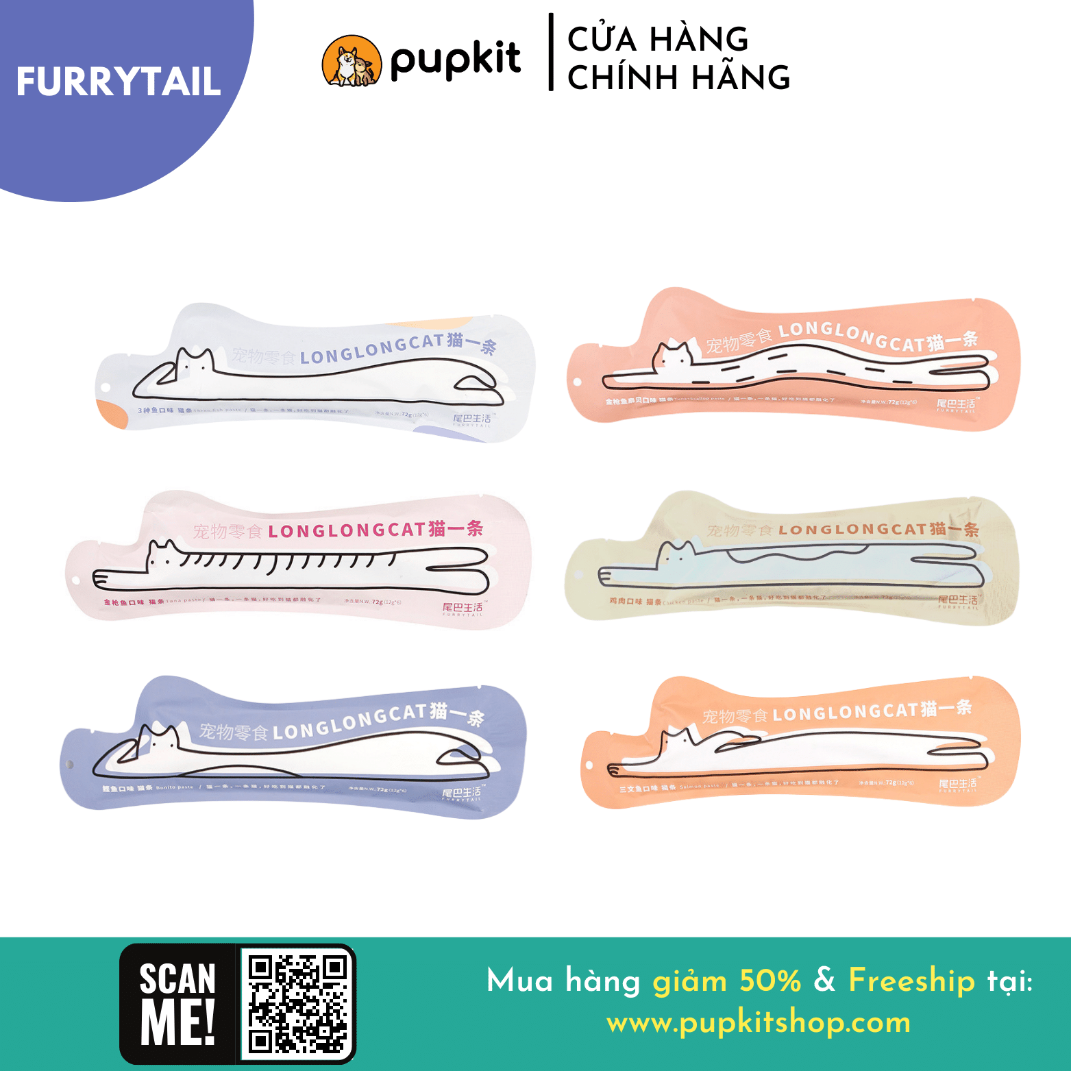 Súp thưởng cho mèo furrytail 6 thanh 12g