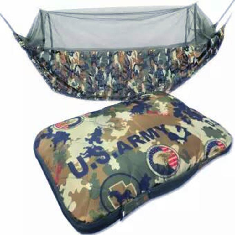 Võng Dù Có Mùng 3 lớp 2m4 x 1m3 - Vải Dù Ca rô in Họa Tiết  Rằn Ri Lính .Kèm 11m dây dù cao cấp .Ảnh thật