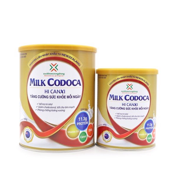 [Khuyến mãi lớn] Hộp to 900g: Sữa dinh dưỡng tăng cường sức khoẻ Milk Codoca Hi Canxi