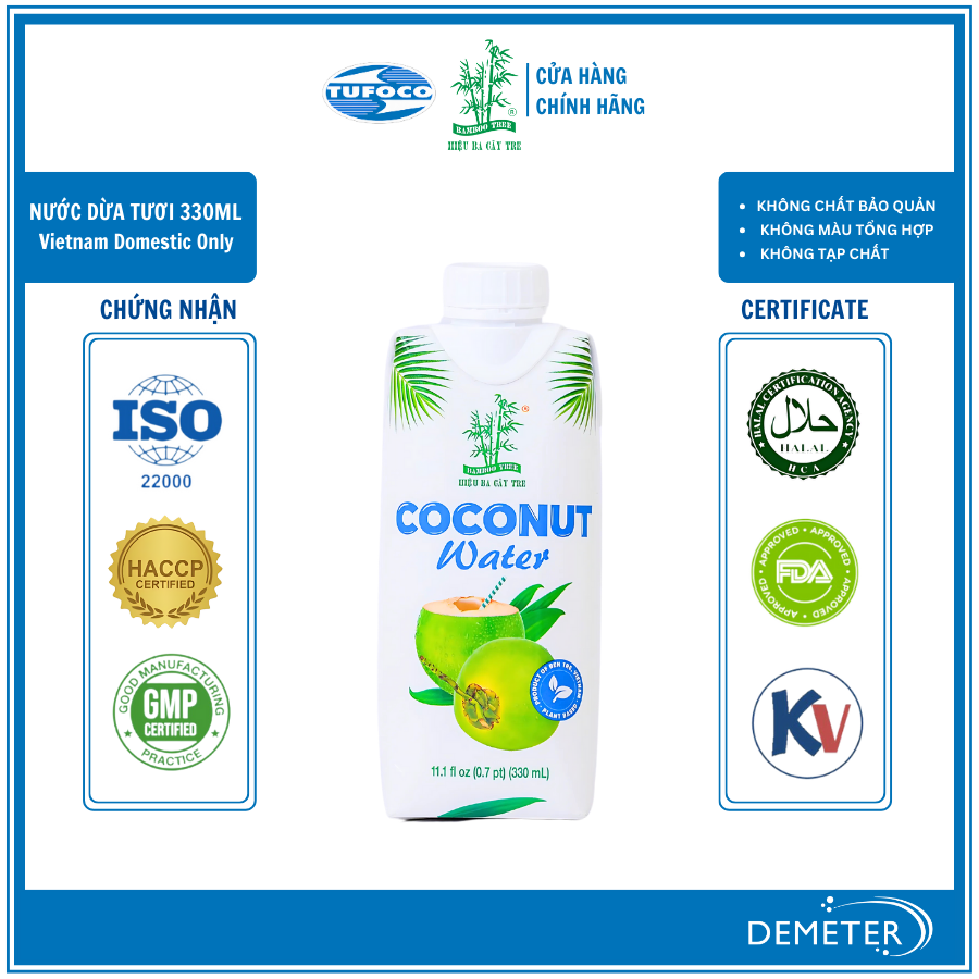 Nước Dừa Tươi  Ba Cây Tre 330Ml