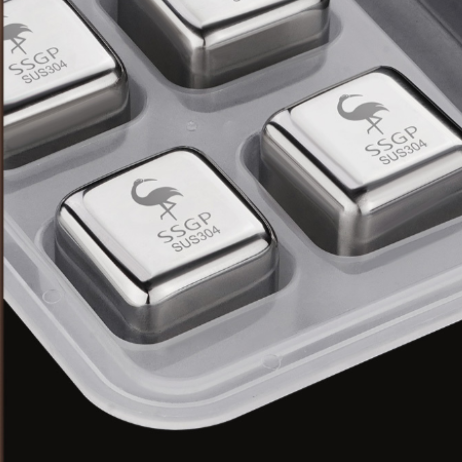 Đá lạnh vĩnh cửu sus304 ssgp chất lượng nhập khẩu đức, đá vĩnh cửu không tan inox 304 cao cấp, hộp 6 viên