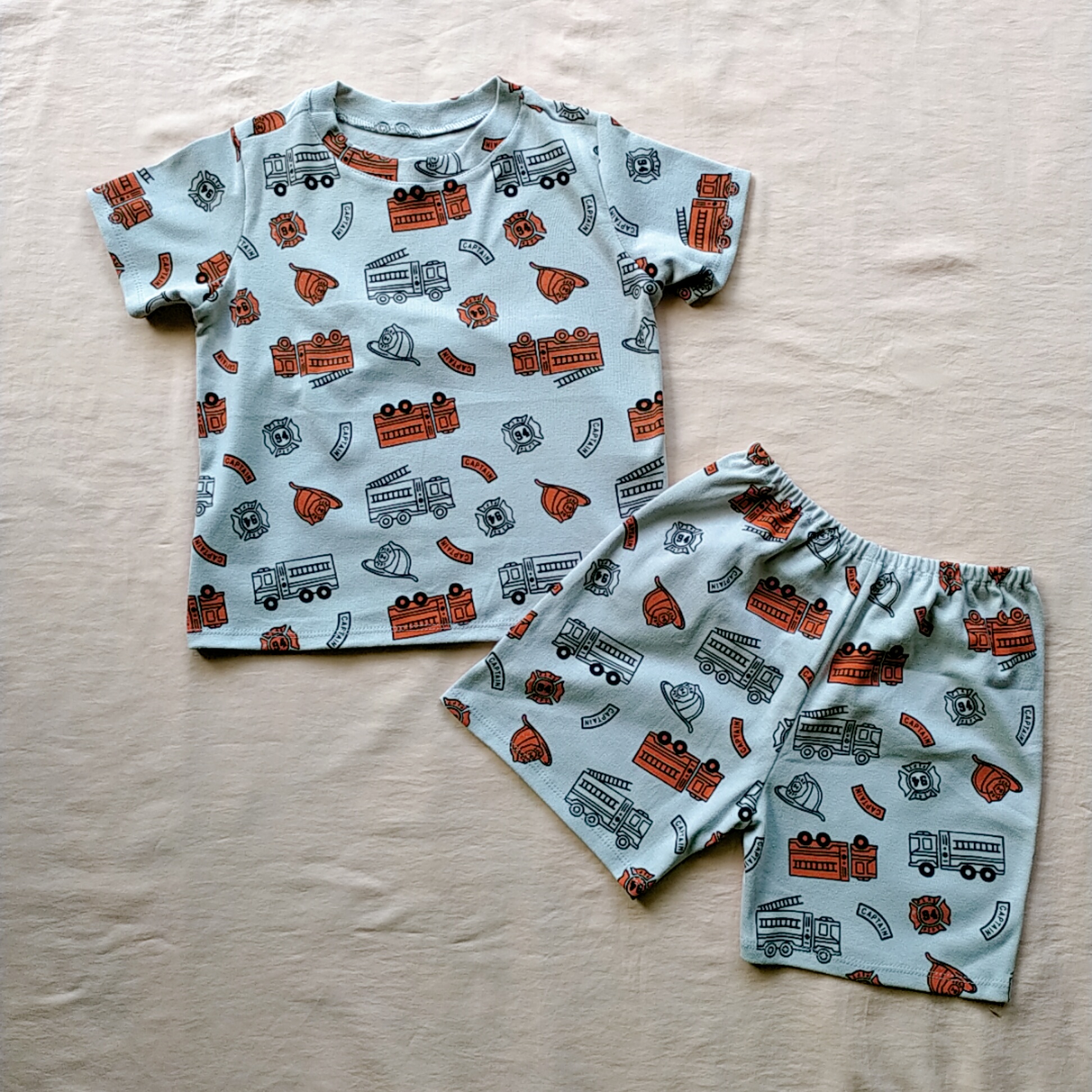 Bộ đùi bozip xe cứu hoả cho bé trai từ 6-48 tháng - Ảnh thật shop chụp