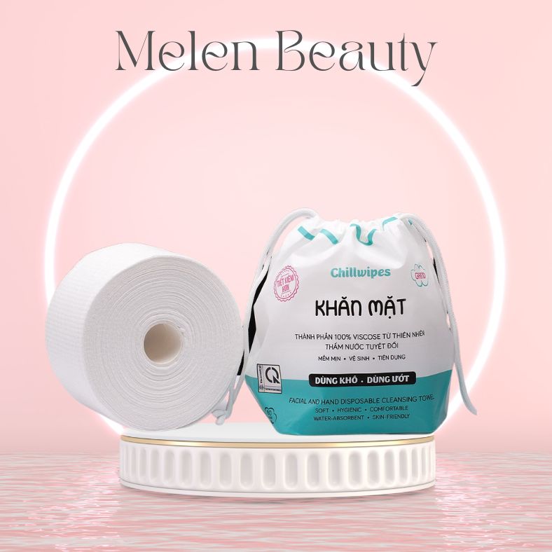 Khăn mặt khô Chillwipes Melen 80 khăn dùng 1 lần, Giấy lau mặt dùng một lần