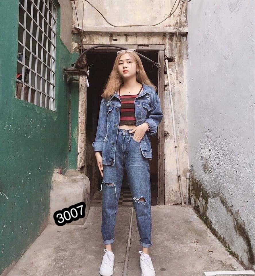 Quần jean nữ rách cá tính mã 3007, minhquang 2017