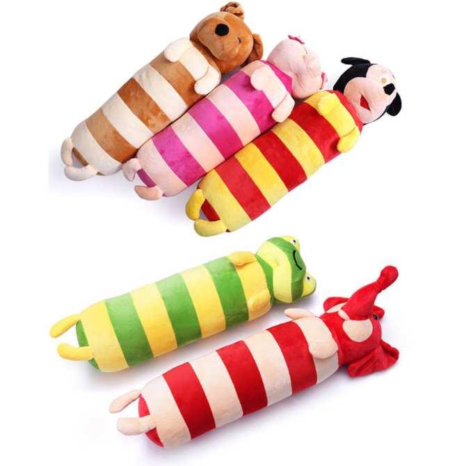 Gối Ôm Thú Bông 2 Trong 1 Hình Thú Con 65cm x 17cm - Thú nhồi bông , gối ôm hình thú ngộ nghĩnh đáng yêu đủ size nhiều hình dễ thương mềm mại gối ôm êm ái