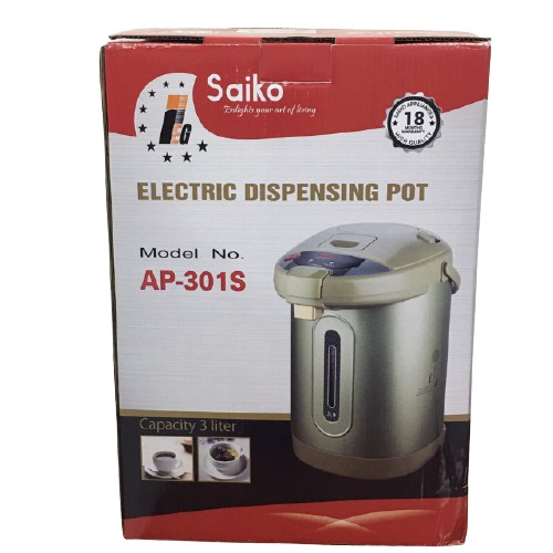 Bình thủy điện 3.0 l saiko ap-301s