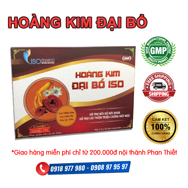 HOÀNG KIM ĐẠI BỔ - Bổ sung vitamin và khoáng chất, bồi bổ sức khỏe, ăn ngon miệng, giảm tình trạng căng thẳng thần kinh, mệt mỏi