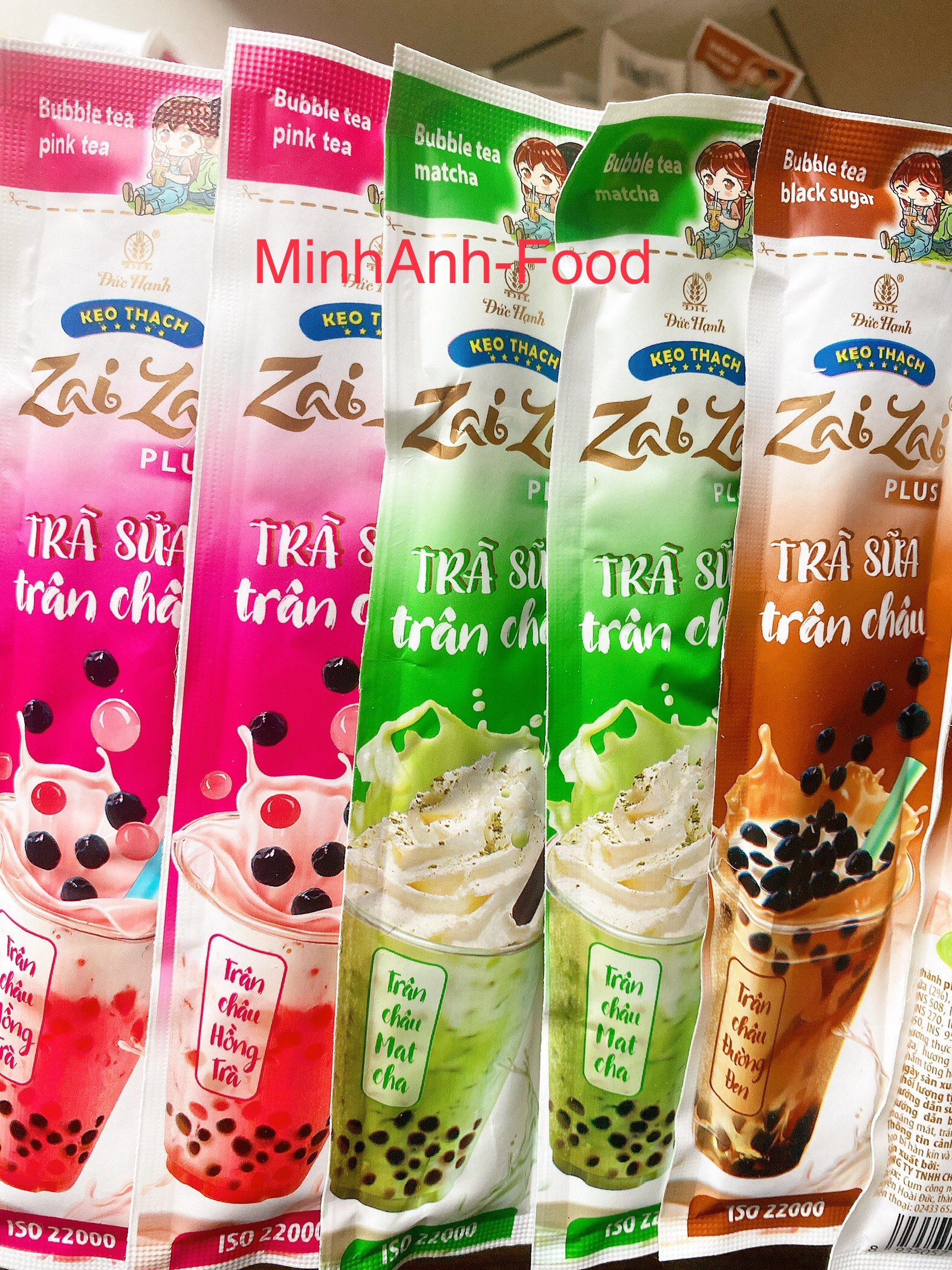 Thạch zai zai đức hạnh trái cây & trà sữa mix đủ vị 1kg date mới