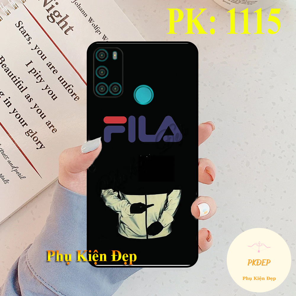 Ốp lưng Vsmart Joy 4 dẻo đen in hình Fila độc lạ
