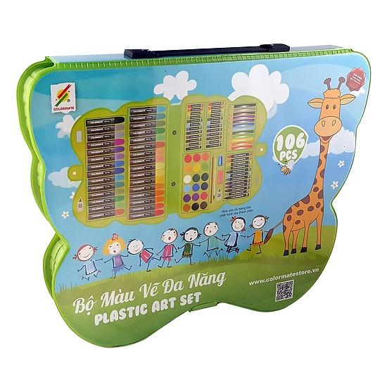 Bộ màu vẽ đa năng hộp nhựa colormate p106