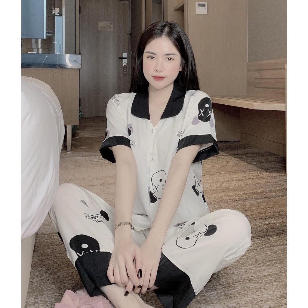 Bộ đồ ngủ cộc tay giá rẻ mặc ở nhà cho nữ