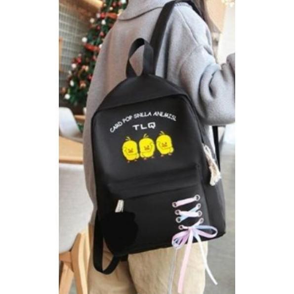 [HCM]BALO 3 CON VỊT THỜI TRANG NỮ PHONG CÁCH HÀN QUỐC [HQ] THÍCH HỢP ĐI HỌC ĐI PICNIC  THIẾT KẾ TỈ MỈ HỢP THỜI TRANG