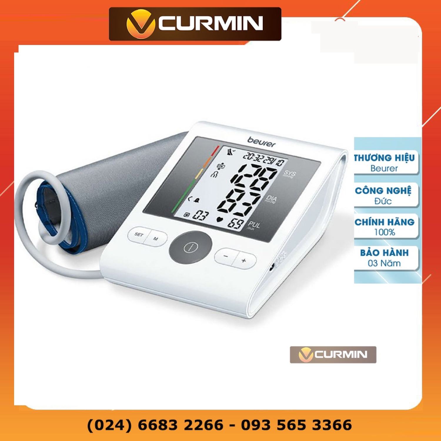 Máy đo huyết áp bắp tay Beurer BM28A có Adapter BẢO HÀNH 36 THÁNG