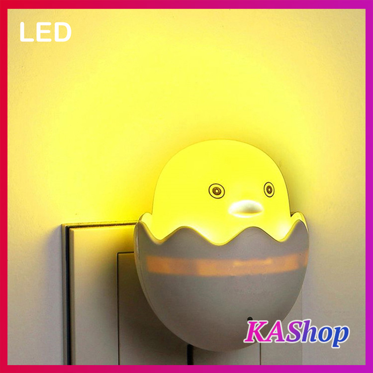 Đèn ngủ LED mini cảm ứng ánh sáng Gà con mới nở cute hột me