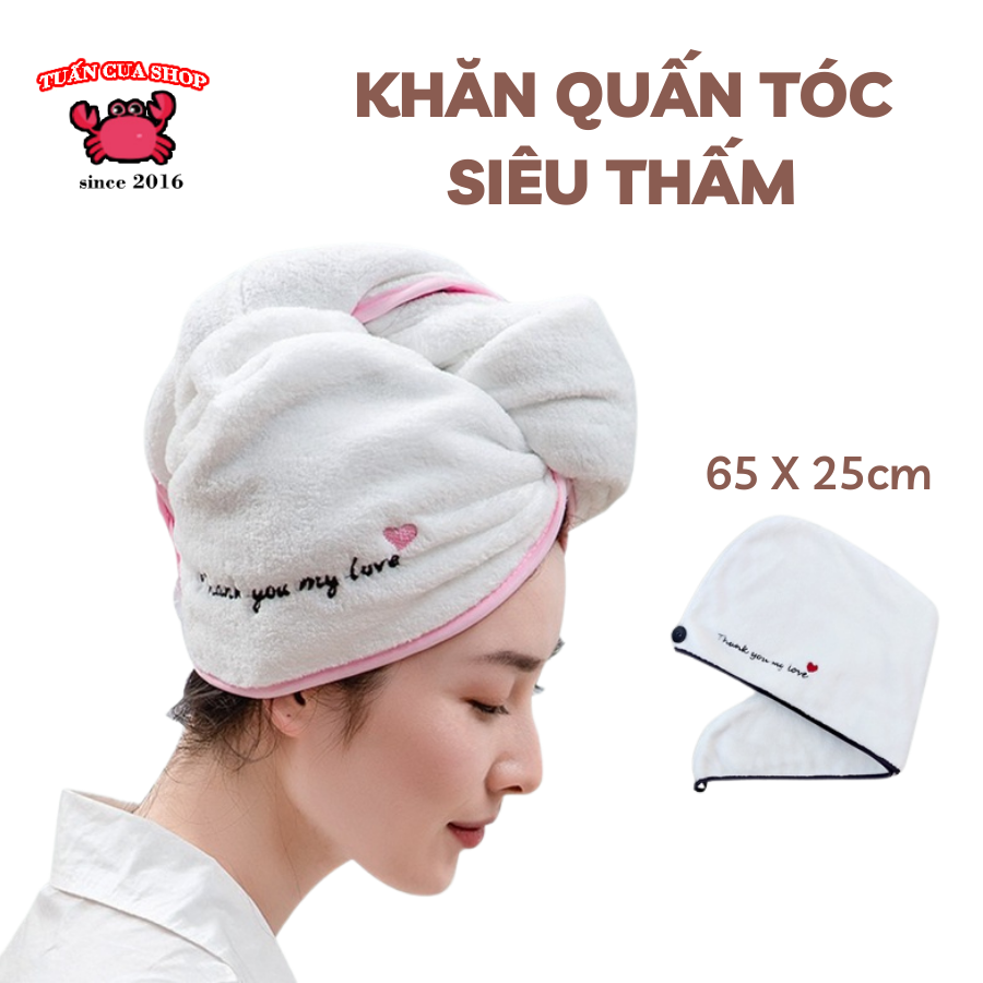 Khăn ủ tóc, quấn tóc siêu thấm hút , khăn quấn tóc lau khô tóc hot hit