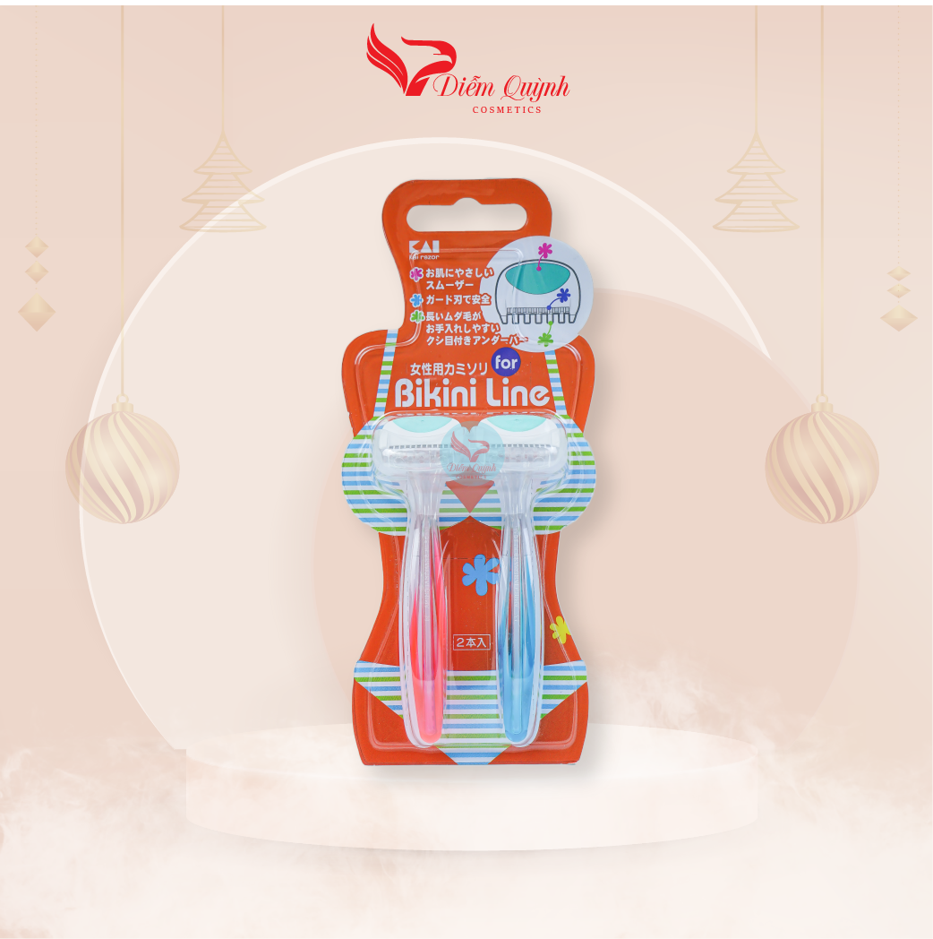 Dao Cạo Bikini Thân Nhựa Kai Razor for Bikini Line bộ 2 cây của Nhật
