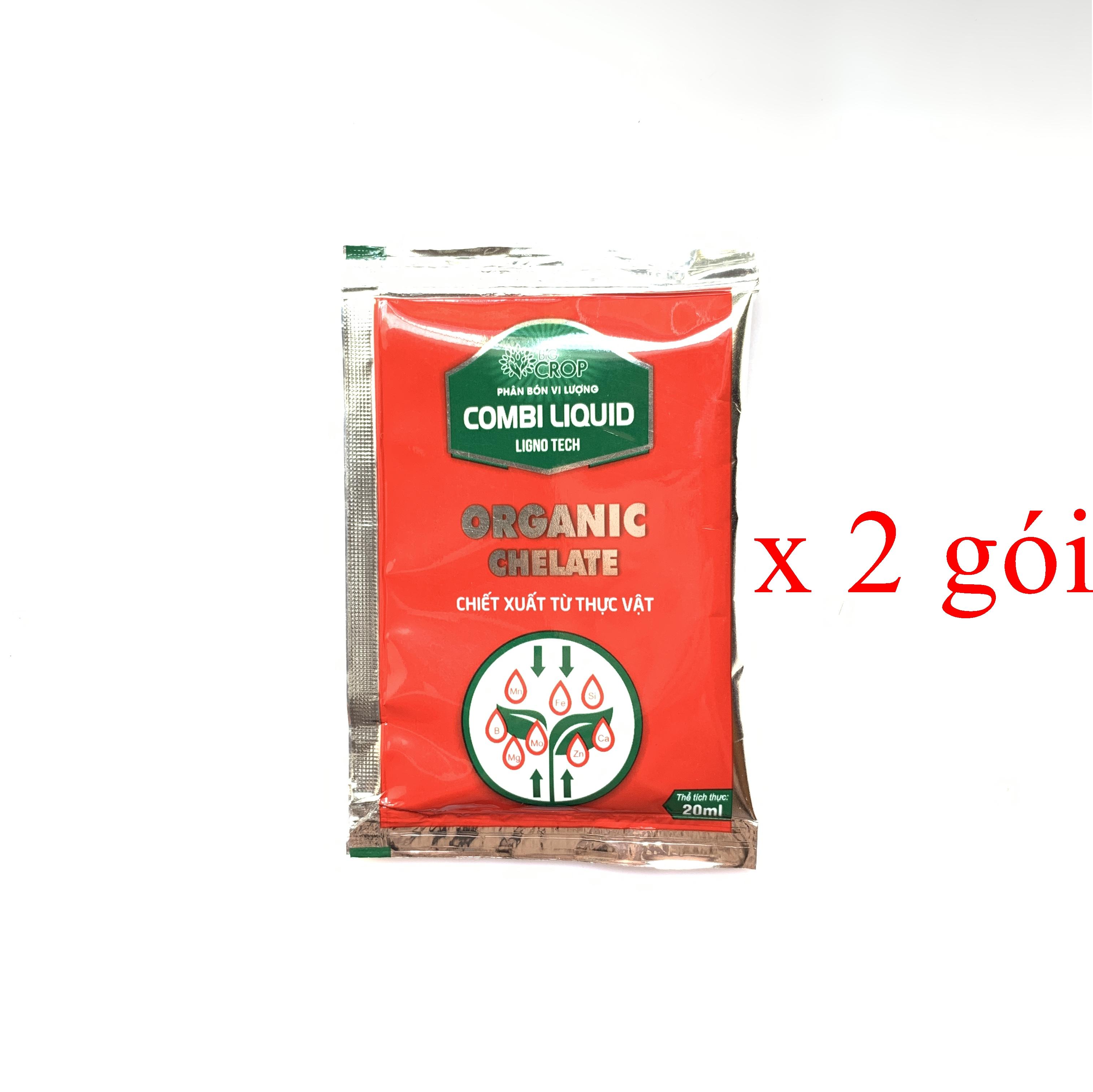 Phân bón vi lượng Combi Liquid Organic Chelate chiết xuất từ thực vật gói 20ml. phan bon vi luong tu thuc vat