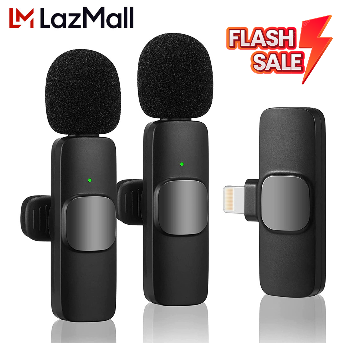 (HCM)LazFlash Sale 50% Micro Thu Âm Chính Hãng SamSung K9 Không Dây Cài Áo Lọc Tiếng Ồn, Bộ Micro Thu Âm Không Dây 2 Mic Cho Điện Thoại Bắt Âm Nhạy ,Chống Rú Tốt, Âm Thanh Trung Thực, Thích Hợp Cho Livestream, Thu Âm, Quay Video ,Dùng cho iphone và androi