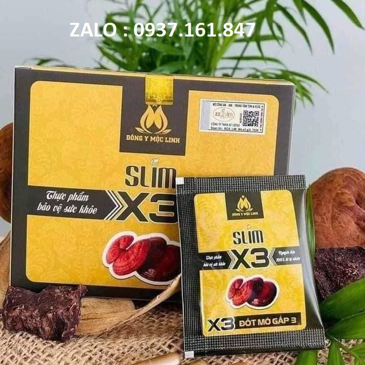 Giảm cân slim x3 hộp 30 viên tặng 15v detox ban đêm - hàng chính hãng