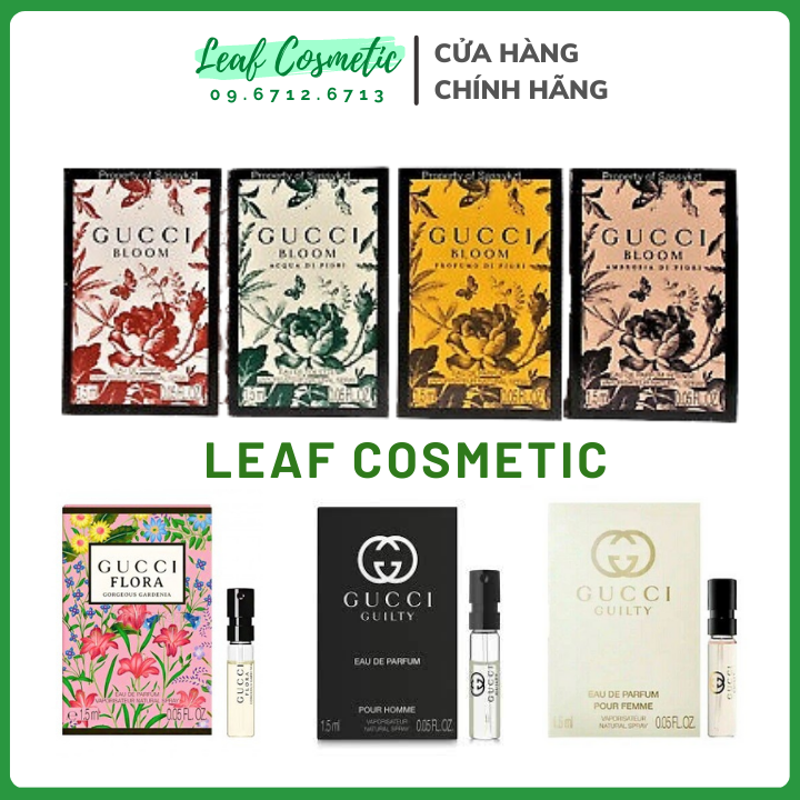   CÓ BILL US    Vial   Sample Mẫu thử Vial Nước Hoa Gucci Bloom các mùi Gucci Guilty Gucci Bamboo Gucci Flora 