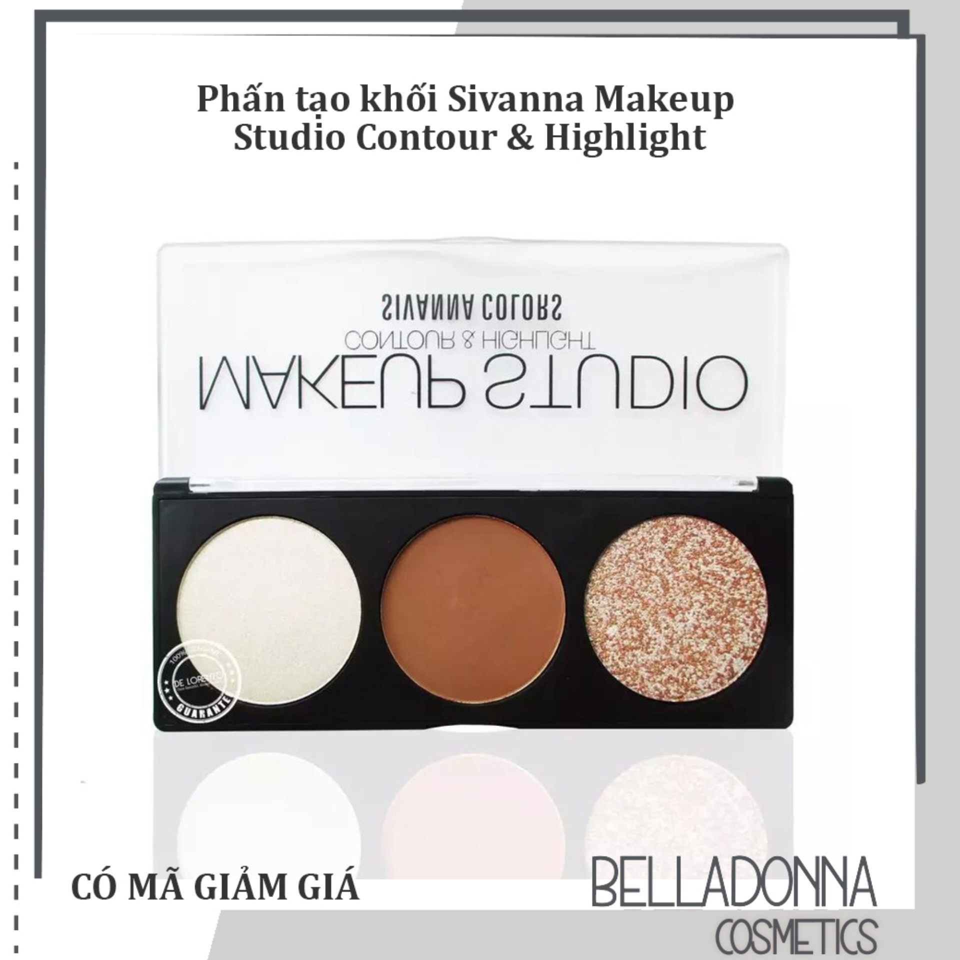 Phấn tạo khối Sivanna Makeup Studio Contour & Highlight #No 1