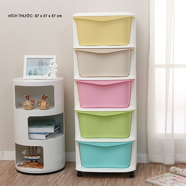 Tủ Đa Sắc 5 Tầng Việt Nhật - Tủ Quần Áo 5 Tầng Tiện Dụng - Tủ Quần Áo – Tủ Nhựa 5 Tầng - Nội Thất Phòng Ngủ - Tủ Có Bánh Xe - Sắp Xếp Quần Áo - Gọn Gàng