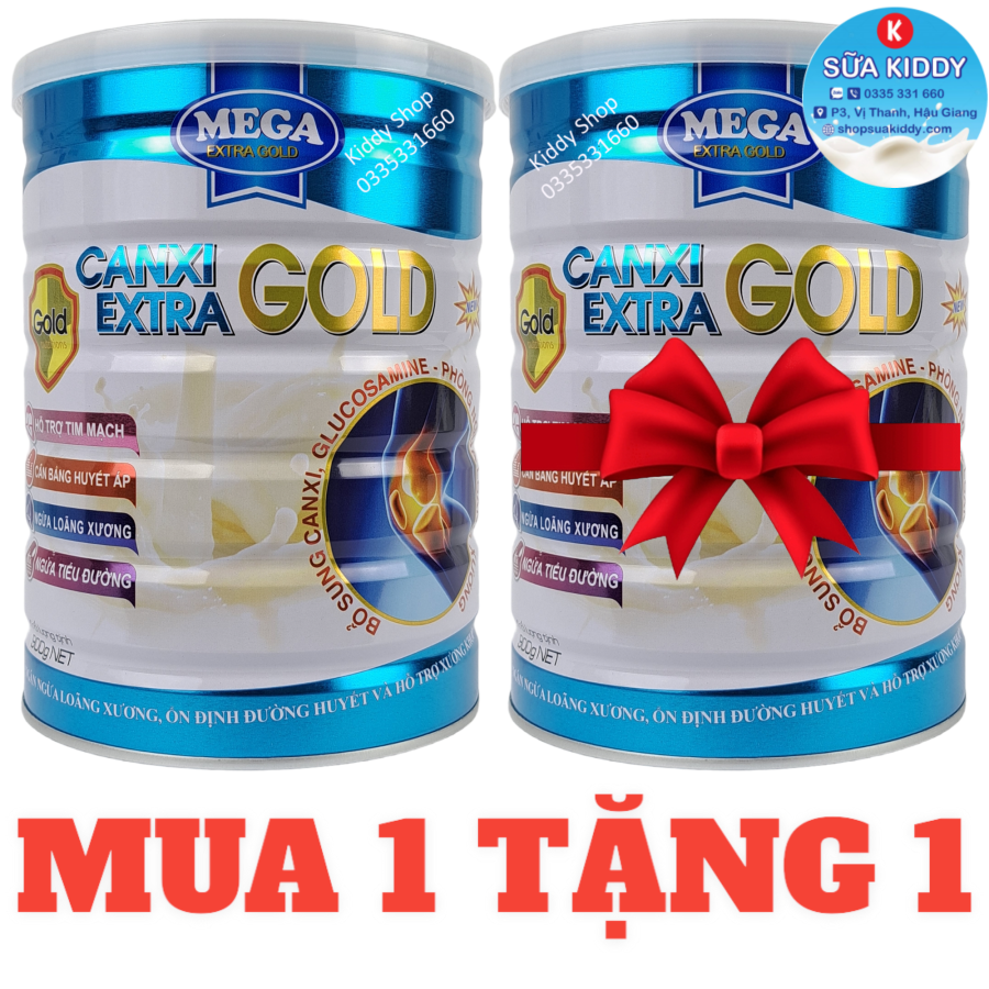 Sữa canxi cho người già Canxi Extra Gold lon 900g Mua 1 tặng 1