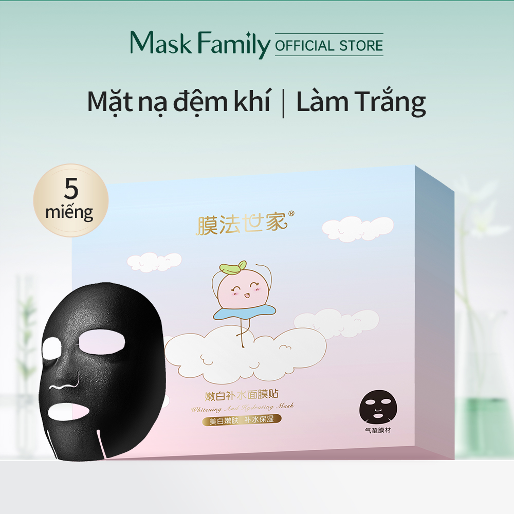 Mask Family Mặt nạ chứa vitamin C dưỡng ẩm phục hồi làm trắng da  5Miếng