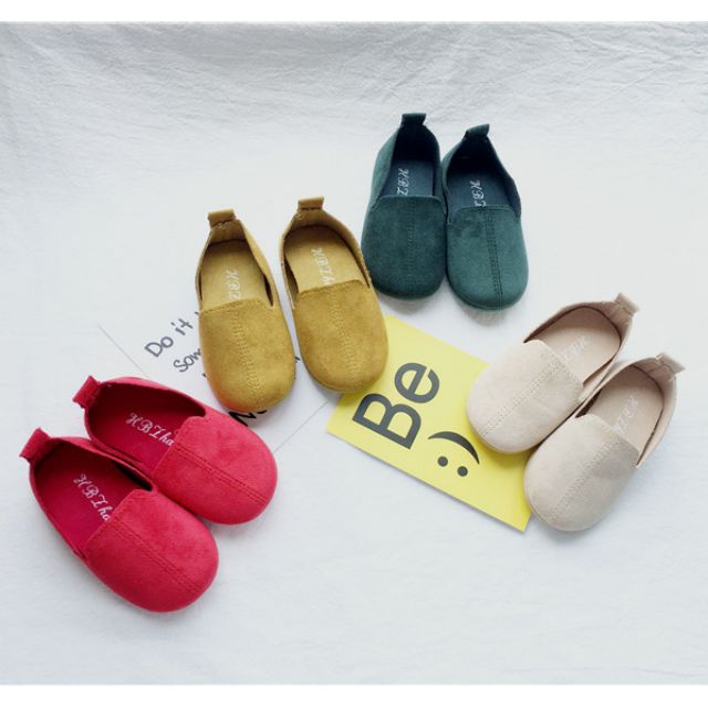 [RẺ VÔ ĐỊCH] GIÀY LƯỜI DA LỘN TRẺ EM FOM NHỎ 2-3sz