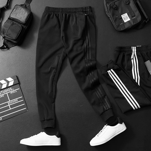 Quần jogger nam,quần thể thao nỉ nam 3 sọc ống bo và ống xuông
