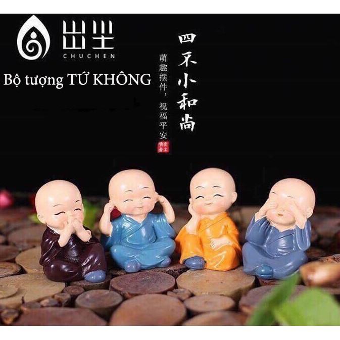 Tượng Tứ Không Nghe Không Nhìn Không Nói Tâm Không Động
