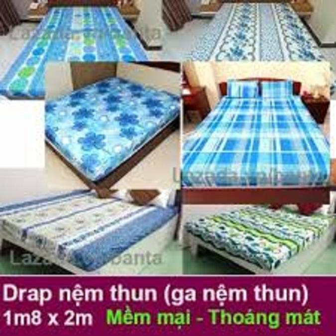 Ga bọc nệm thun lạnh 1.8*2m*10cm mềm mịn (giao màu ngẫu nhiên)