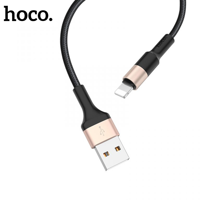 Cáp sạc Hoco X26 Lightning sạc nhanh 2A MAX dây sạc bọc dù chống rối chống đứt dành cho điện thoại Iphone Ipad DÀI 1M