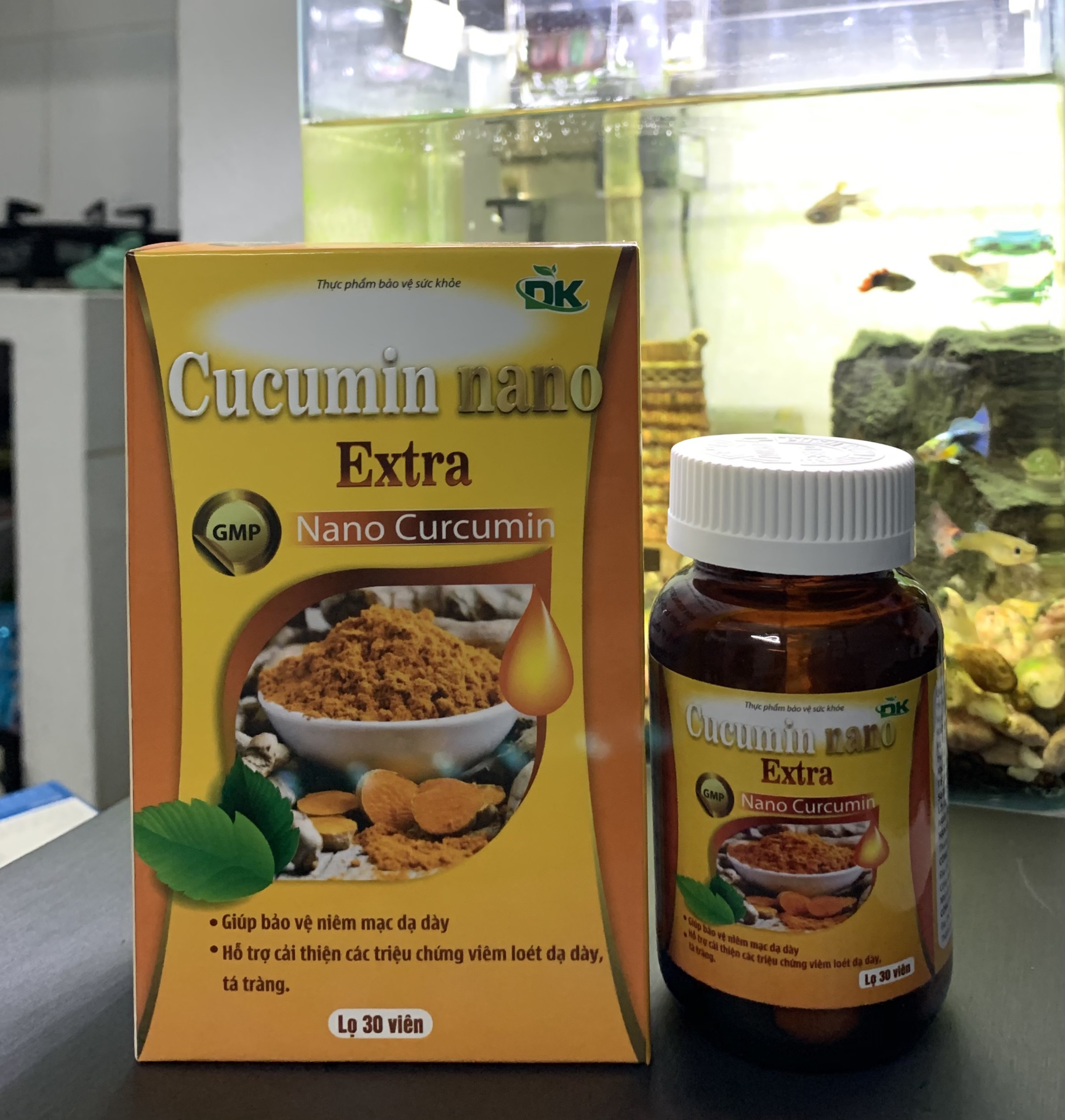 Viên uống hổ trợ viêm loét dạ dày tá tràng cucumin nano extra hộp 30 viên, sản phẩm chất lượng, đảm bảo an toàn sức khỏe người sử dụng, cam kết hàng giống hình