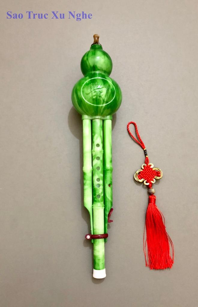 Sáo bầu màu xanh ngọc cao cấp
