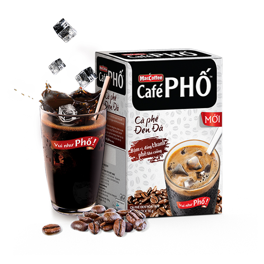 Cà phê đen đá maccoffee café phố 160gr